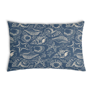 Gesundheitskissen Blau mit Muscheln