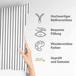 Gesundheitskissen Weiß mit schwarzen Streifen