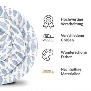 Therapiedecken Bettwäschen Set blaue Fische