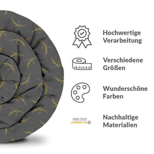 Therapiedecken Baumwollbezug Grau mit Weizen