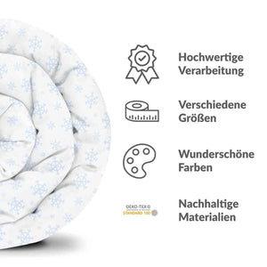 Therapiedecken Bettwäschen Set Schneeflocken